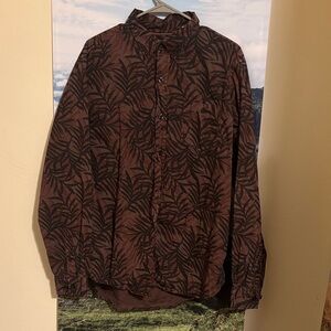 Weatherproof Vintage Brown and Black Patterned Shirt large